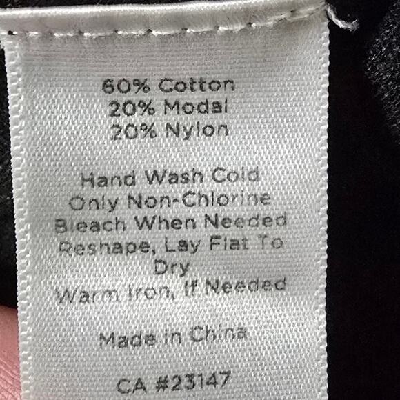 Talbots Black Hooded Long‎ Sleeve Tie Hem Top Size Small - Picture 5 of 5